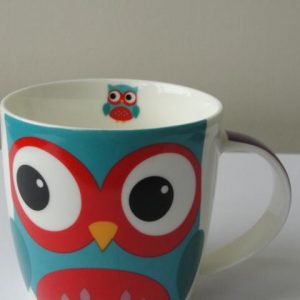 Caneca de Porcelana - Coruja