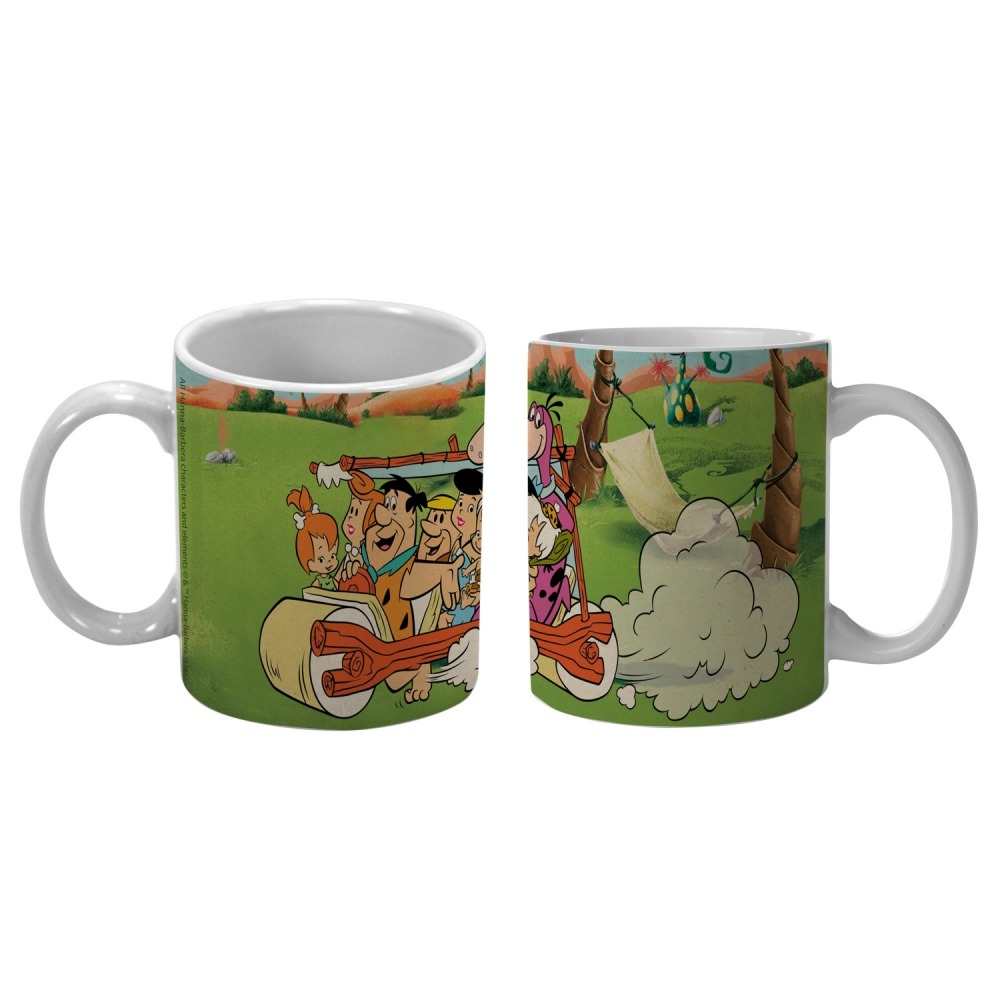 Caneca de Porcelana - Família Flintstones