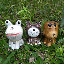 Conjunto Mix Cachorro/Sapo/Gato Em Madeira