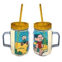 Caneca Jarra Acrílica - Mônica e Cebolinha