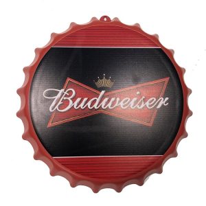 Placa Decorativa Tampa de Garrafa Budweiser