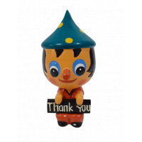 PINOQUIO C/PLACA WELCOME/THANK YOU 20CM