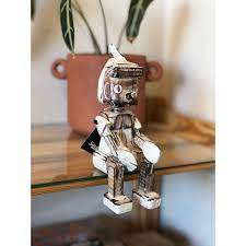 PINOQUIO DECORATIVO CABEÇAO SENTADO PATINA 25CM