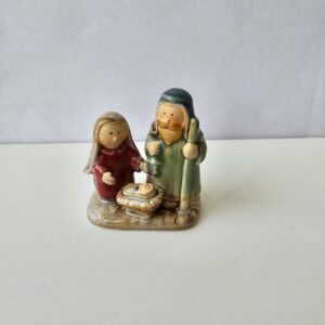 Mini Sagrada Familia Em Porcelana
