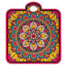 Quadrinhos Decorativos / Descanso de Panelas Mandala Flor de Lotus - Imagem 2