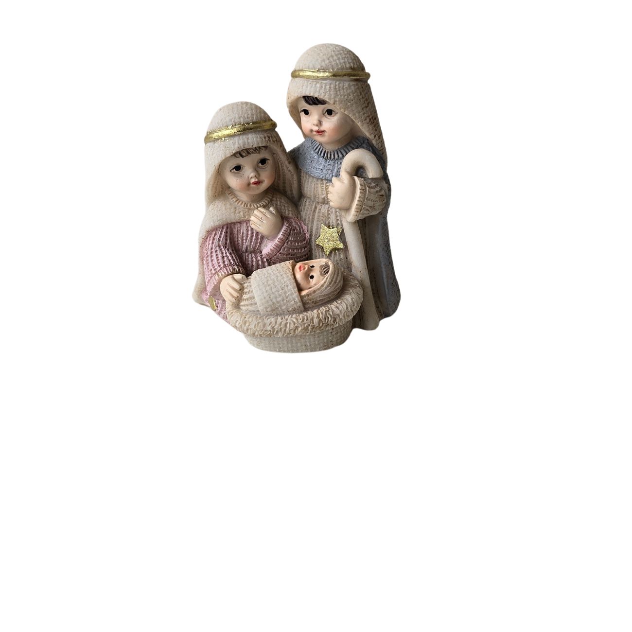 Mini Presepio Infantil Com Redoma+Fio de Fada BaseTransparente- M1 - Imagem 2