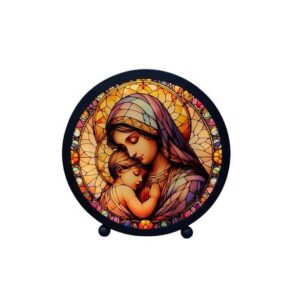 Enfeite Luminária de Vidro Mãe Rainha 11x11CM CAR-215