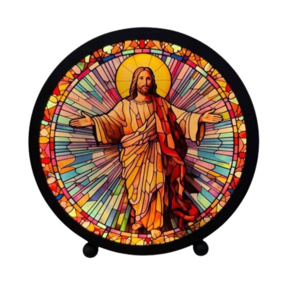 Enfeite Luminária de Vidro Jesus CAR-225