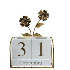 Calendario Dourado Flores 504