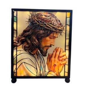 Enfeite Luminária de Vidro Jesus Cristo Car-358