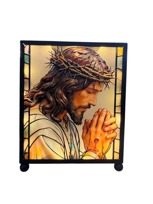 Enfeite Luminária de Vidro Jesus Cristo Car-358