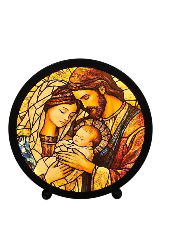 Enfeite Luminária de Vidro Sag. Família CAR- 300