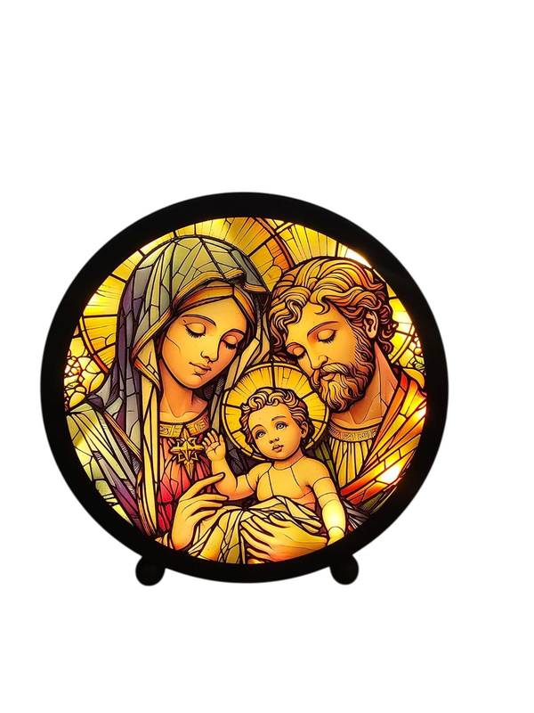 Enfeite Luminária de Vidro Sag. Família CAR-304