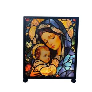 Enfeite Luminária de Vidro Mãe Rainha Car 352