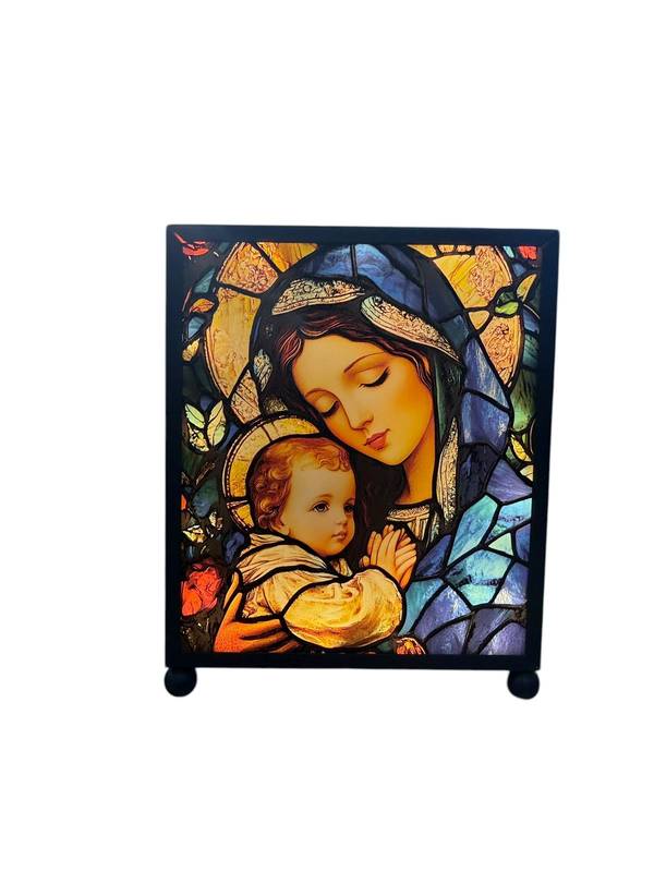 Enfeite Luminária de Vidro Mãe Rainha Car 352