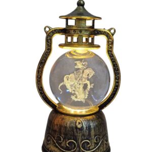 Luminária Lampião Ouro Velho São Jorge 14cm